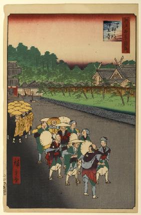 Shimmei Shrine and Zojo Temple in Shiba (One Hundred Famous Views of Edo)