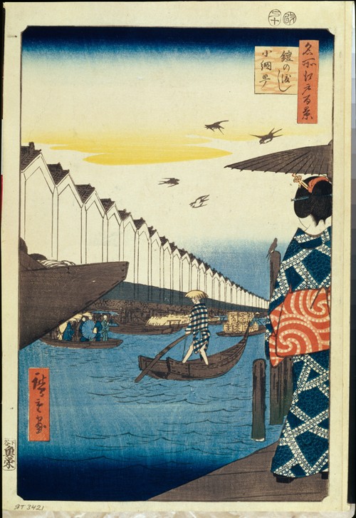 Yoroi no watashi Koami-cho (One Hundred Famous Views of Edo) from Ando oder Utagawa Hiroshige