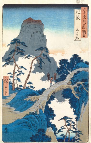 Go-Kanosho, Higo Province (woodblock print) from Ando oder Utagawa Hiroshige
