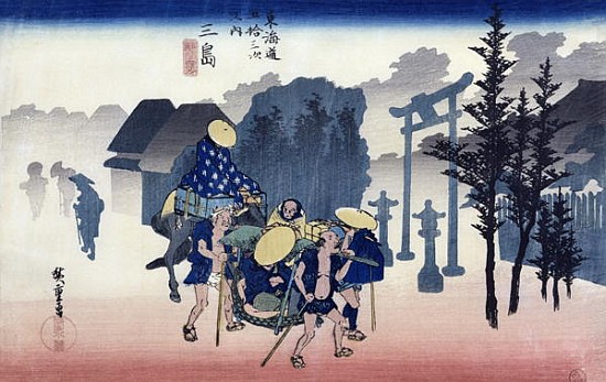 Morning Mist at Mishima, from the series ''53 Stations of the Tokaido'', 1834-35 from Ando oder Utagawa Hiroshige