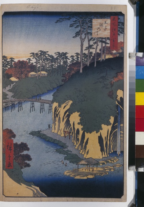 The Takinogawa in Oji (One Hundred Famous Views of Edo) from Ando oder Utagawa Hiroshige