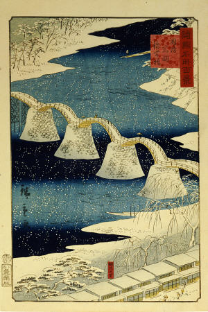 The Brocade Bridge In Snow from Ando oder Utagawa Hiroshige