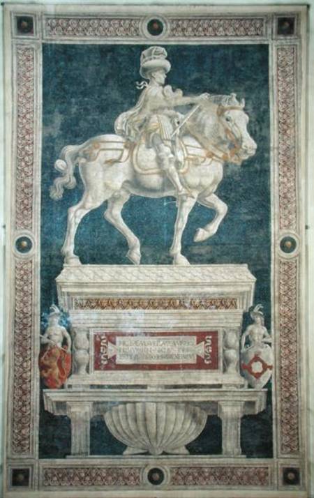 Equestrian monument of Niccolo Marucci da Tolentino (d.1435) from Andrea del Castagno