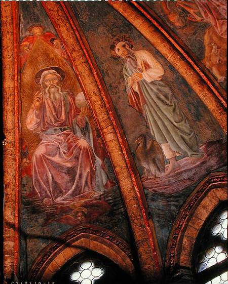 God the Father and St John, from the Vault of the Apse in the Chapel of St Tarasius from Andrea del Castagno