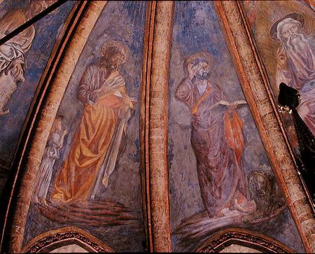 St Matthew and St Mark, from Vault of the Apse in the Chapel of St Tarasius from Andrea del Castagno
