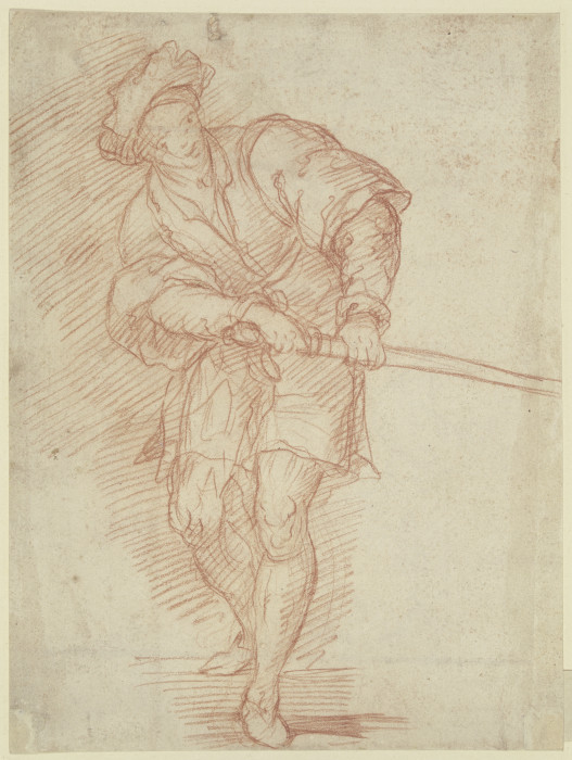 Junger Mann, der das Schwert zieht from Andrea del Sarto