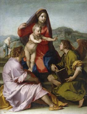 Madonna and Child with Saint Matthew and the Angel