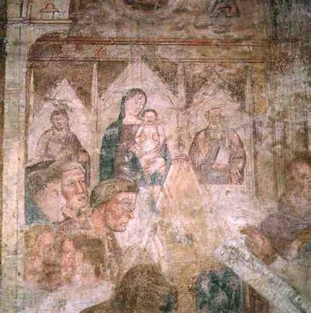 St. Ranieri Praying in the Temple (detail) from Andrea  di Bonaiuto