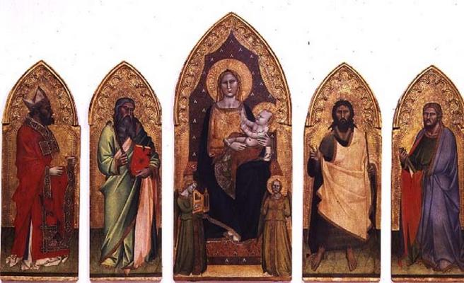 Madonna and Child with Saints (tempera on panel) from Andrea di Cione Orcagna
