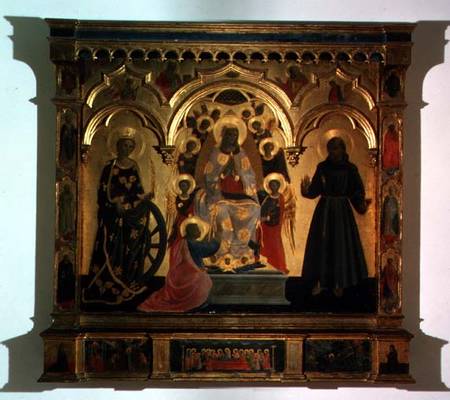The Madonna of the Girdle with Saints and Angels from Andrea  di Giusto Manzini