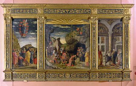 Altarpiece showing the Ascension, the Adoration of the Magi and the Circumcision from Andrea Mantegna