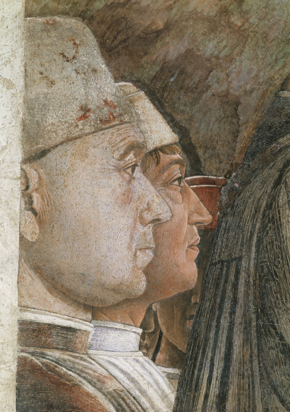 Camera d.Sposi, Detail:Heads from Andrea Mantegna