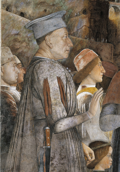 Ludovico Gonzaga, Det., Fresco A.Mantegna from Andrea Mantegna
