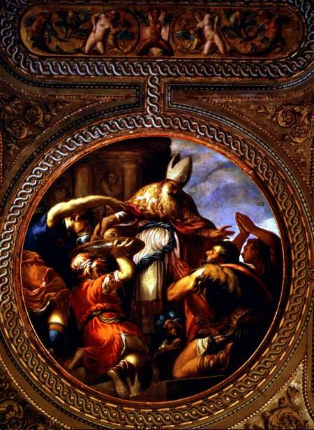 Allegory of the Priesthood, from the ceiling of the library from Andrea Schiavone