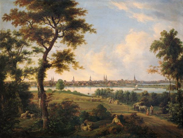 View of Lubeck from Andreas Achenbach