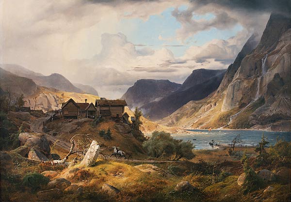 Norwegian mountain landscape from Andreas Achenbach