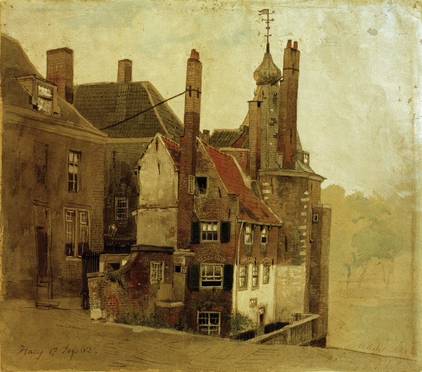Houses in The Hague from Andreas Achenbach