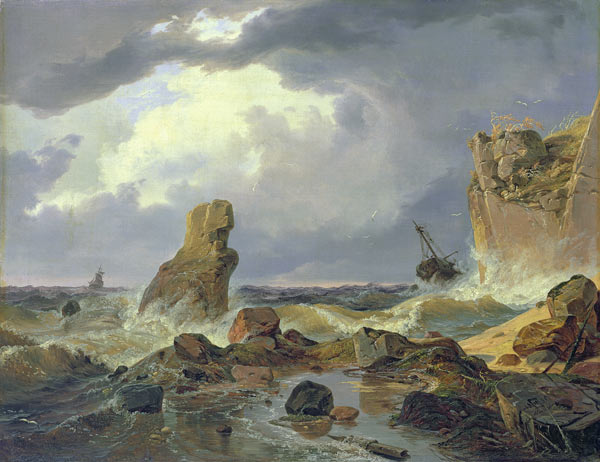 Surf on a Rocky Coast from Andreas Achenbach