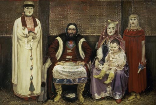Russische Kaufmannsfamilie im 17. Jahrhundert from Andrej Petrowitsch Rjabuschkin