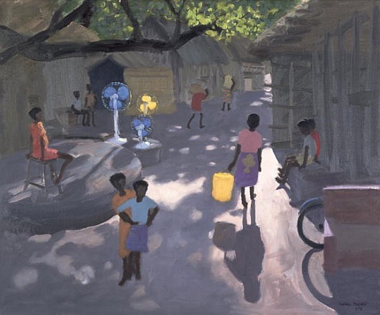 Fan Seller, Malindi, Kenya, 1995 (oil on canvas)  from Andrew  Macara