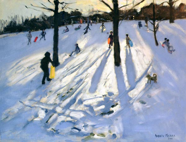 Snow, Rykneld Park, Derby, 2001 (oil on canvas)  from Andrew  Macara