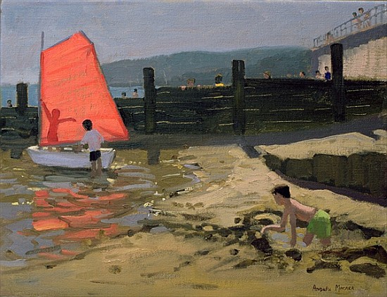 Red Sail, Isle of Wight (oil on canvas)  from Andrew  Macara