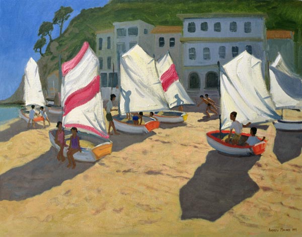 Sailboats, Costa Brava, 1999 (oil on canvas)  from Andrew  Macara