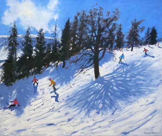 Spring skiers, Verbier from Andrew  Macara