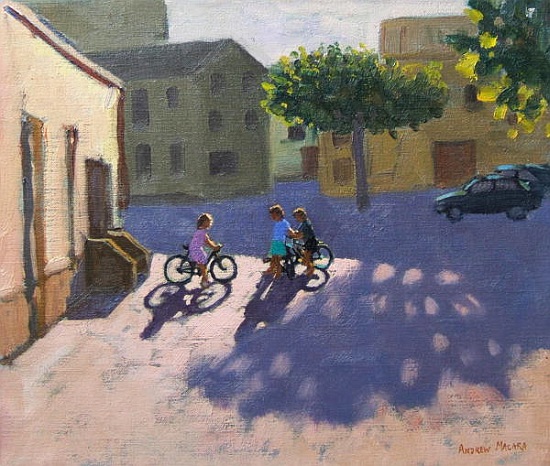 Three children with bicycles, Spain from Andrew  Macara
