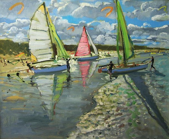 Three Sailboats, Bray Dunes, France from Andrew  Macara