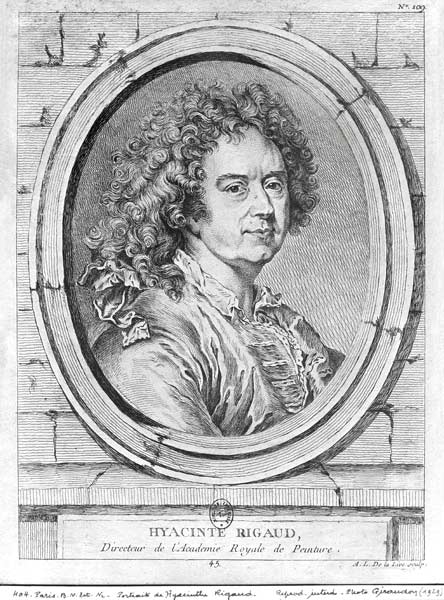 Portrait of Hyacinthe Rigaud, 1752-65 from Ange Laurent de Lalive de Jully