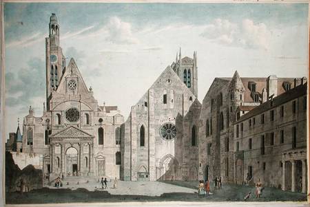 Facades of the Churches of St. Genevieve and St. Etienne du Mont, Paris from Angelo Garbizza