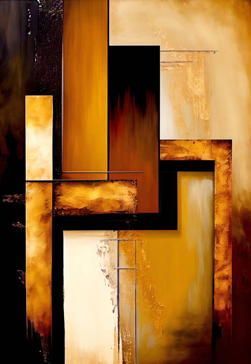 earth color. Squares with different earth tones. modern art from Anja Frost