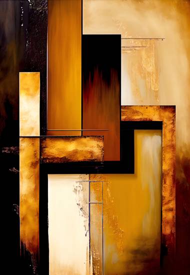 earth color. Squares with different earth tones. modern art