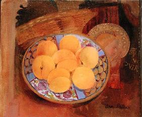 Nectarines and Angel, 1999 (oil on board) 
