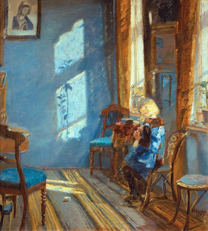 Sonnenschein in der blauen Stube from Anna Ancher