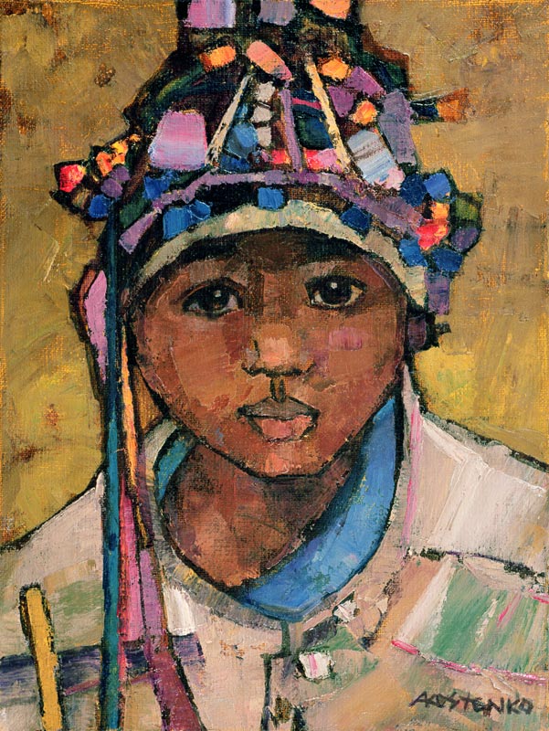 Portrait of a Boy (oil on canvas)  from Anna  Kostenko