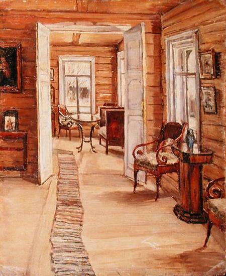 Interior of L. Panteleev's house in Murmanov from Anna Nikolaeva Karinskaya