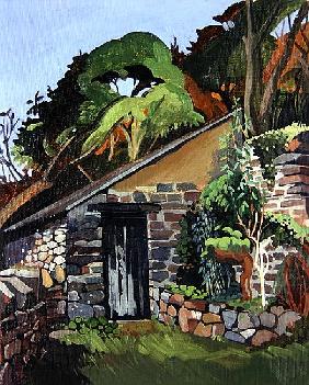 The Shed, Clovelly (oil on board) 