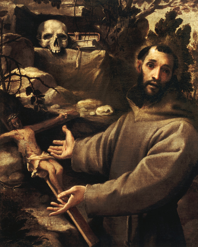 A.Carracci /Francis of Assisi/ Ptg./ C16 from Annibale Carracci