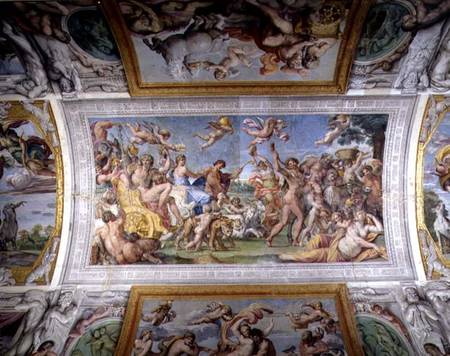 The 'Galleria di Carracci' (Carracci Hall) detail of the Triumph of Bacchus and Ariadne from Annibale Carracci