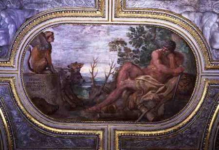 Hercules and the Sphinx with Cerberus, from the 'Camerino' from Annibale Carracci