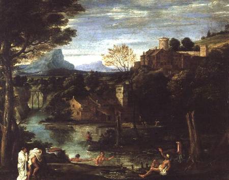 Landscape with Bathers from Annibale Carracci