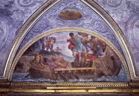 Lunette depicting Ulysses and the Sirens, from the 'Camerino' from Annibale Carracci