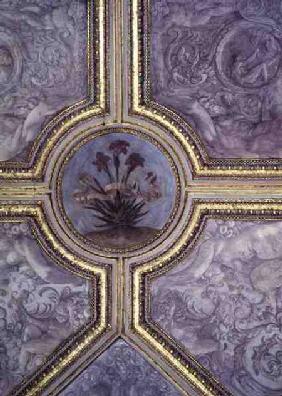 Floral ceiling decoration, from the 'Camerino'