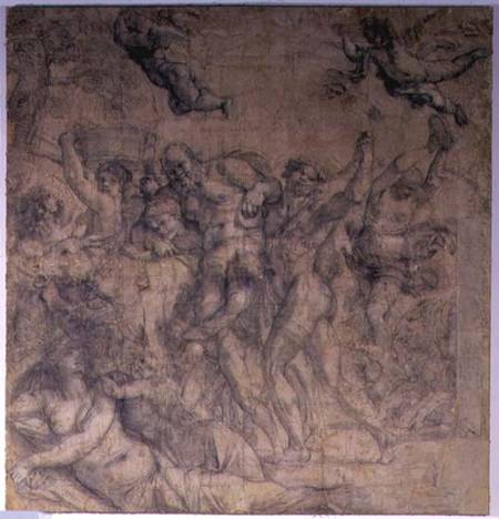Triumph of Bacchus (pencil) from Annibale Carracci