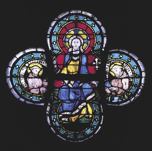 Assisi, Glasfenster, Christus u.Hlge. from Anonym, Haarlem