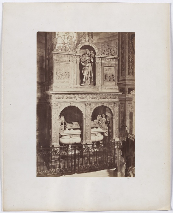 In the Charterhouse of Pavia: view of a tomb in the church from Anonym