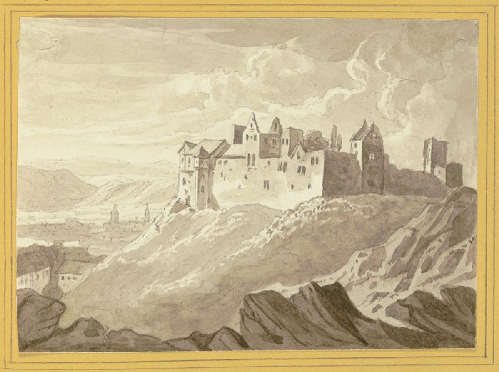 Schlossruine auf einem Berg from Anonym