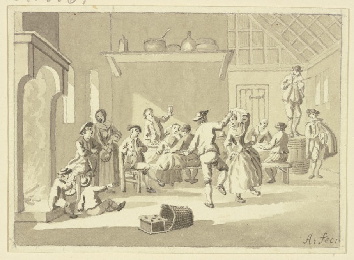 Dance in the tavern from Anonym